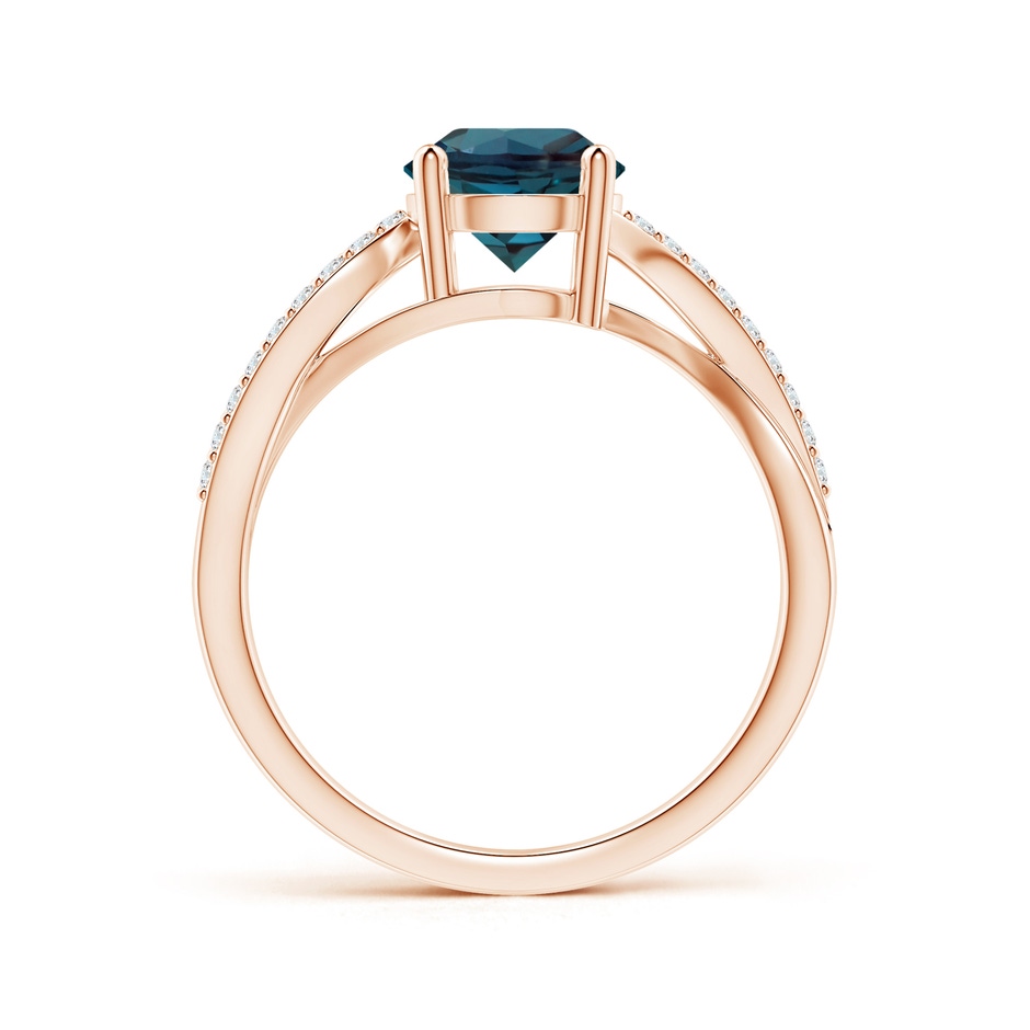 7mm Labgrown Solitaire Lab-Grown Alexandrite Twisted Split Shank Ring in Rose Gold side 199