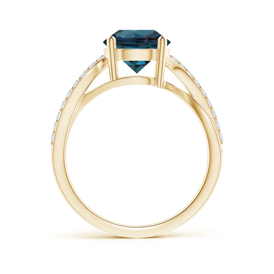 8mm Labgrown Solitaire Lab-Grown Alexandrite Twisted Split Shank Ring in 18K Yellow Gold side 199