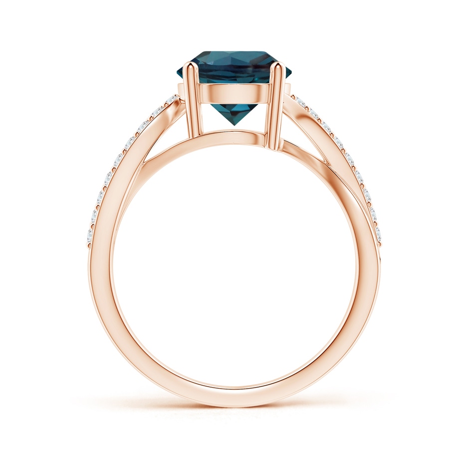 8mm Labgrown Solitaire Lab-Grown Alexandrite Twisted Split Shank Ring in Rose Gold side 199