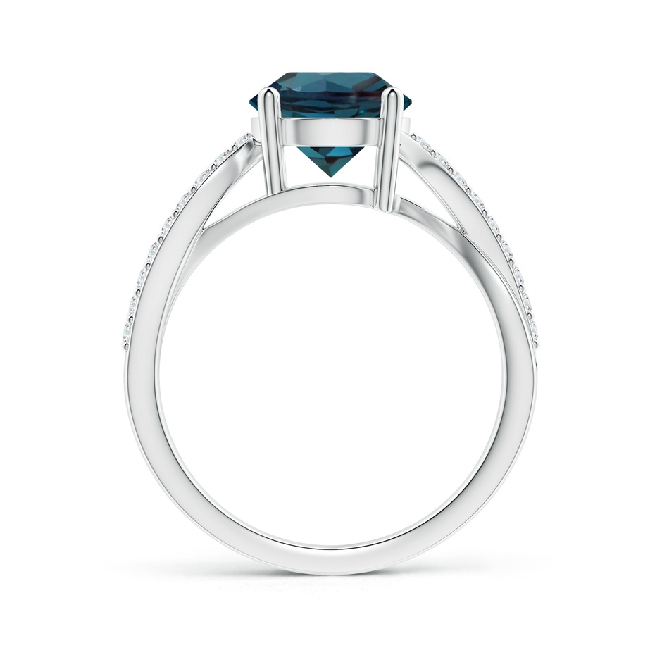 8mm Labgrown Solitaire Lab-Grown Alexandrite Twisted Split Shank Ring in White Gold side 199