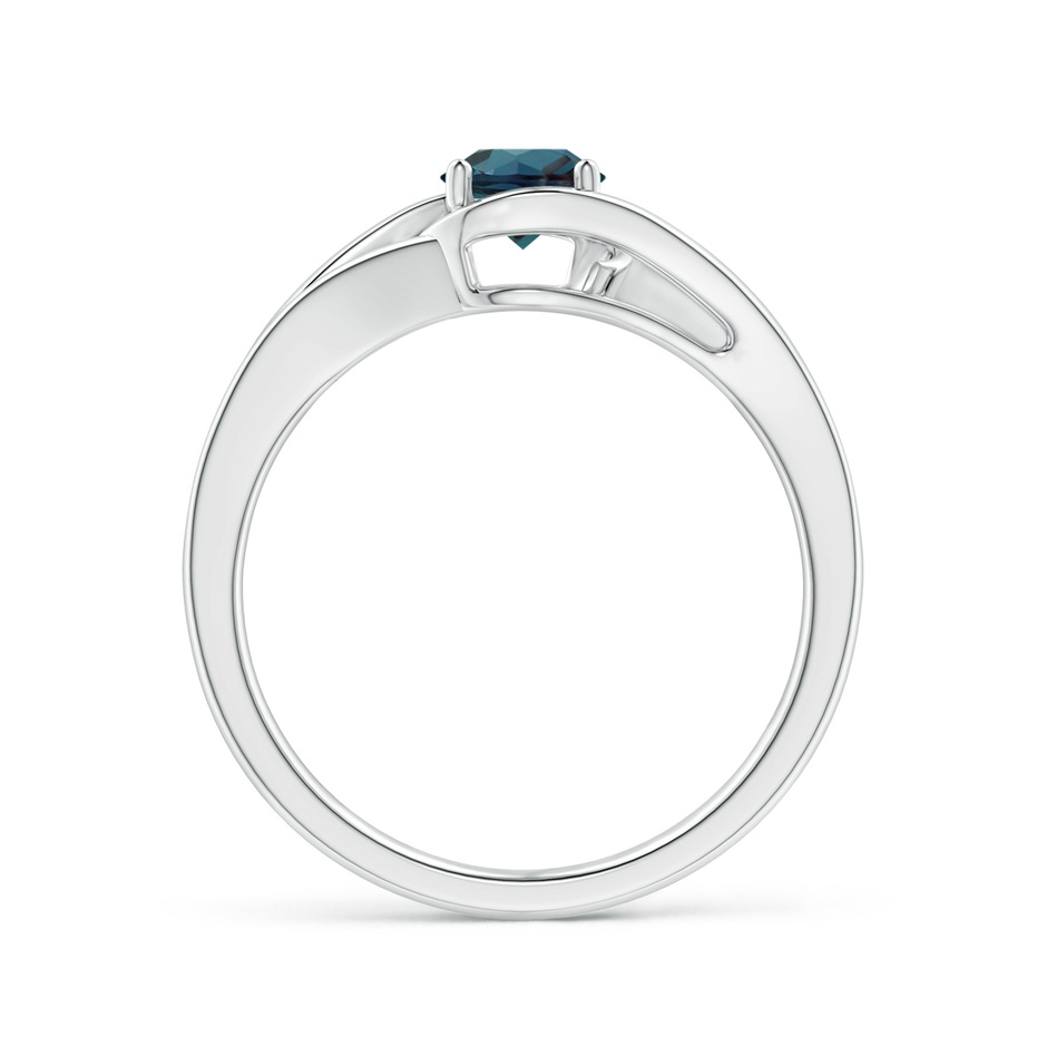 5mm Labgrown Twist Split Shank Solitaire Lab-Grown Alexandrite Ring in White Gold side 199