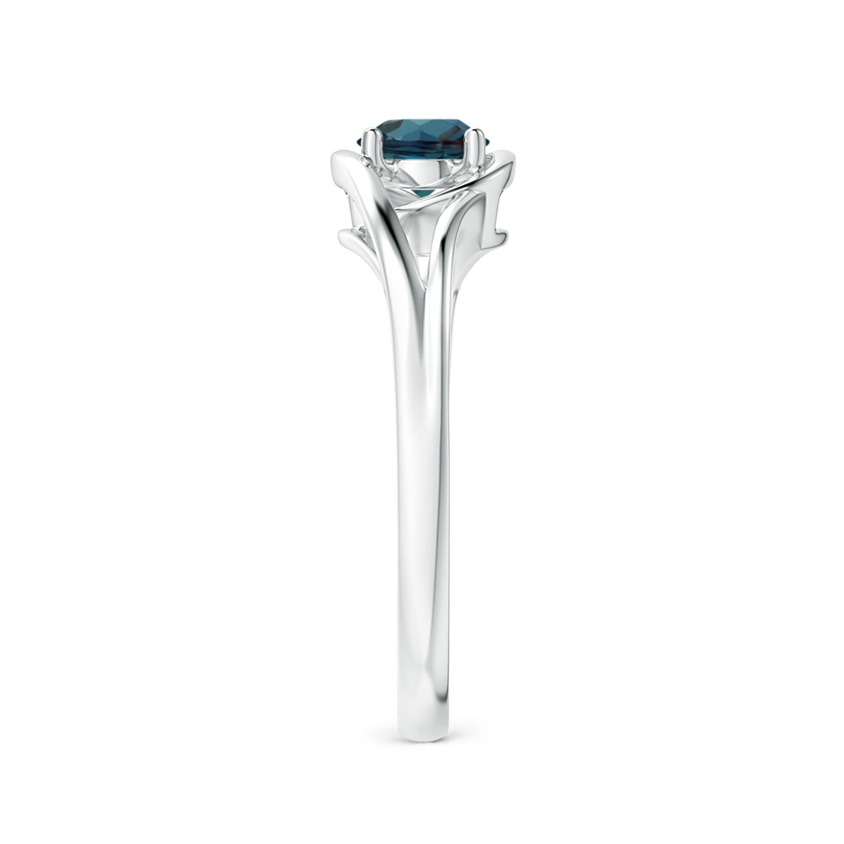 5mm Labgrown Twist Split Shank Solitaire Lab-Grown Alexandrite Ring in White Gold side 299
