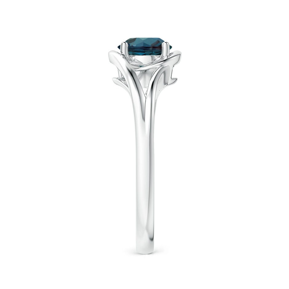 6mm Labgrown Twist Split Shank Solitaire Lab-Grown Alexandrite Ring in 18K White Gold side 299