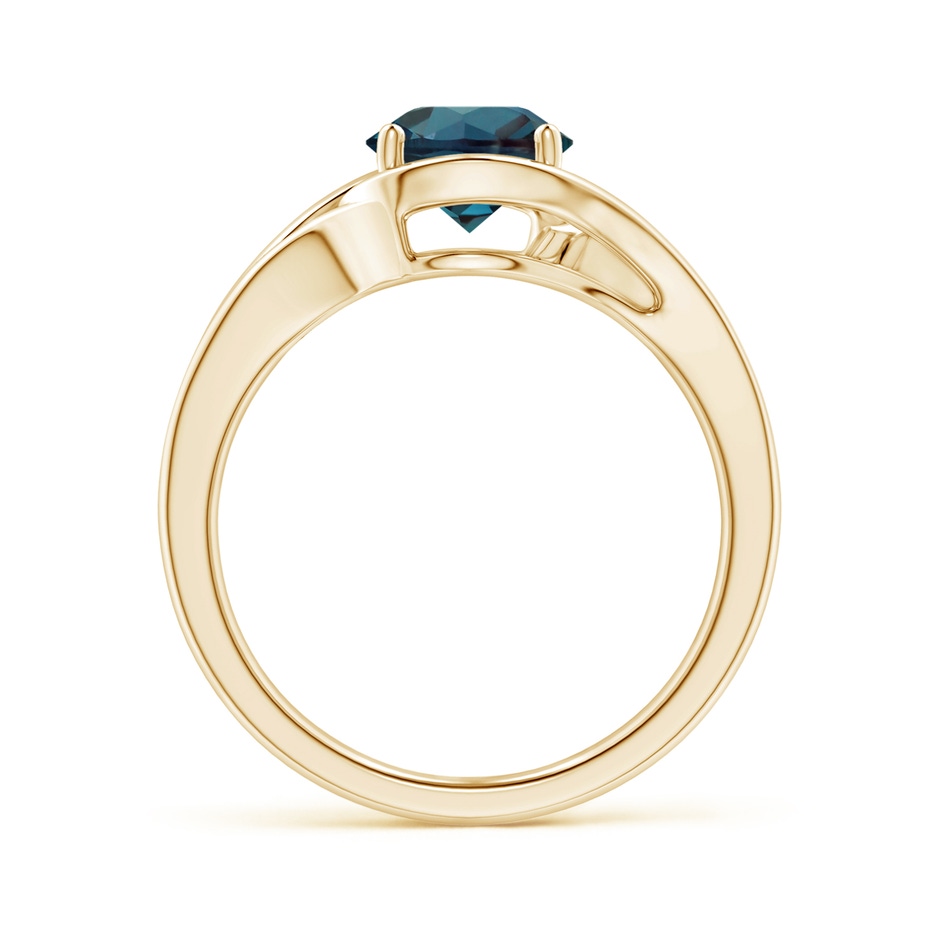 7mm Labgrown Twist Split Shank Solitaire Lab-Grown Alexandrite Ring in 18K Yellow Gold side 199