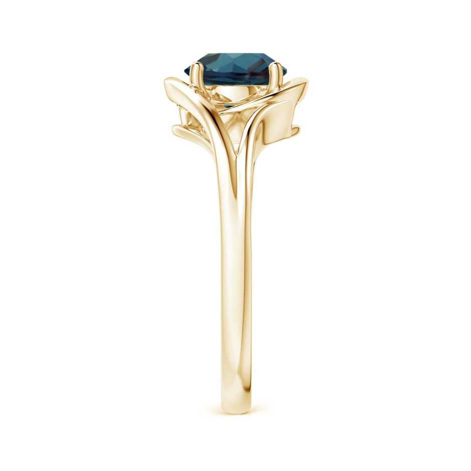 7mm Labgrown Twist Split Shank Solitaire Lab-Grown Alexandrite Ring in 18K Yellow Gold side 299