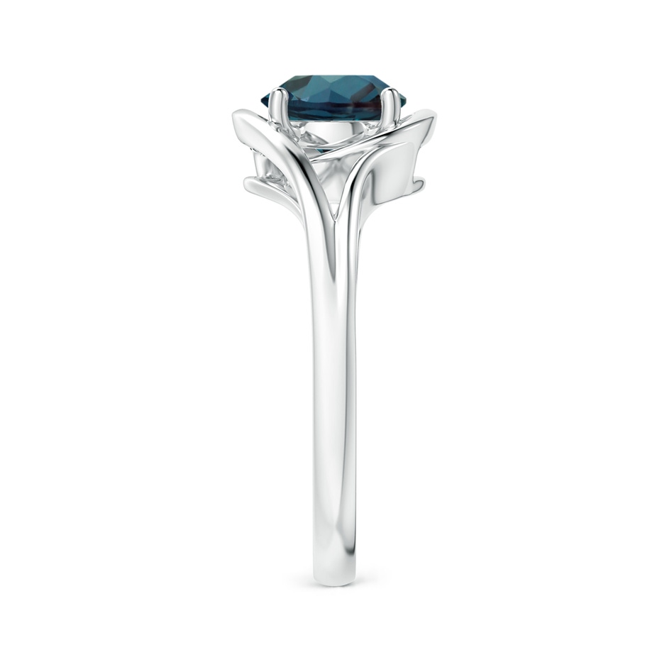 7mm Labgrown Twist Split Shank Solitaire Lab-Grown Alexandrite Ring in P950 Platinum side 299
