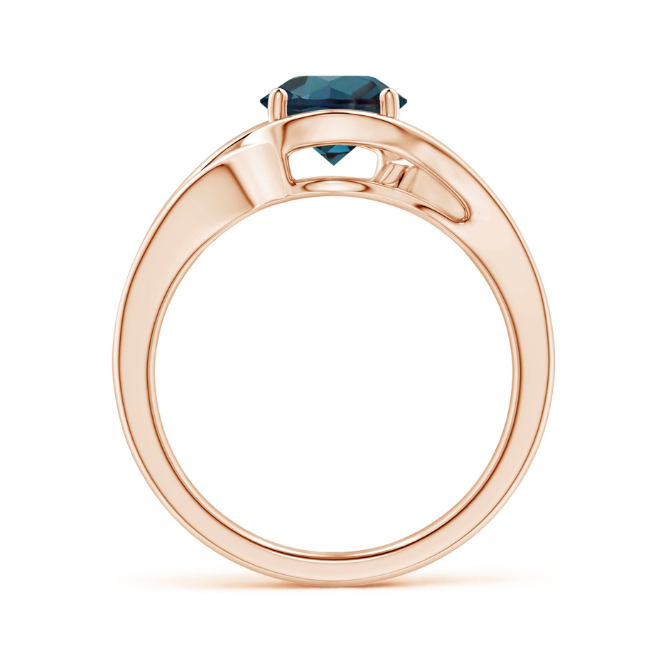 7mm Labgrown Twist Split Shank Solitaire Lab-Grown Alexandrite Ring in Rose Gold side 199