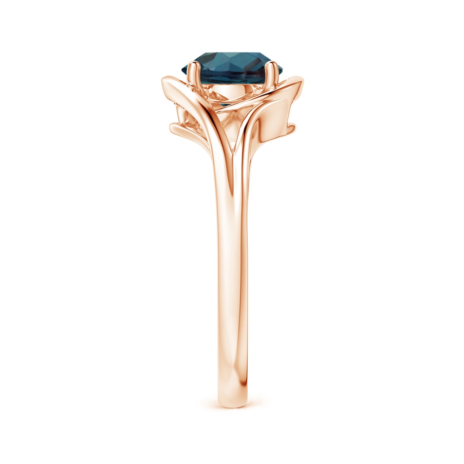 7mm Labgrown Twist Split Shank Solitaire Lab-Grown Alexandrite Ring in Rose Gold side 299