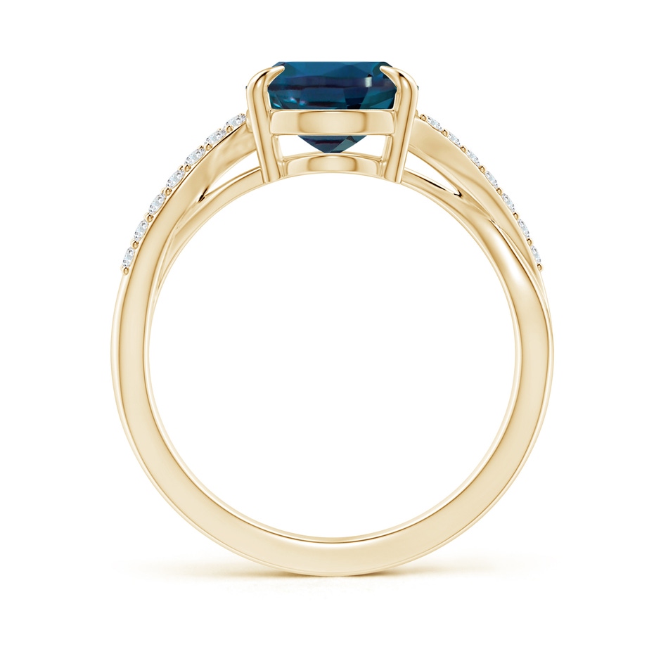 10x8mm Labgrown Oval Lab-Grown Alexandrite Split Shank Ring with Diamond Accents in Yellow Gold side 199