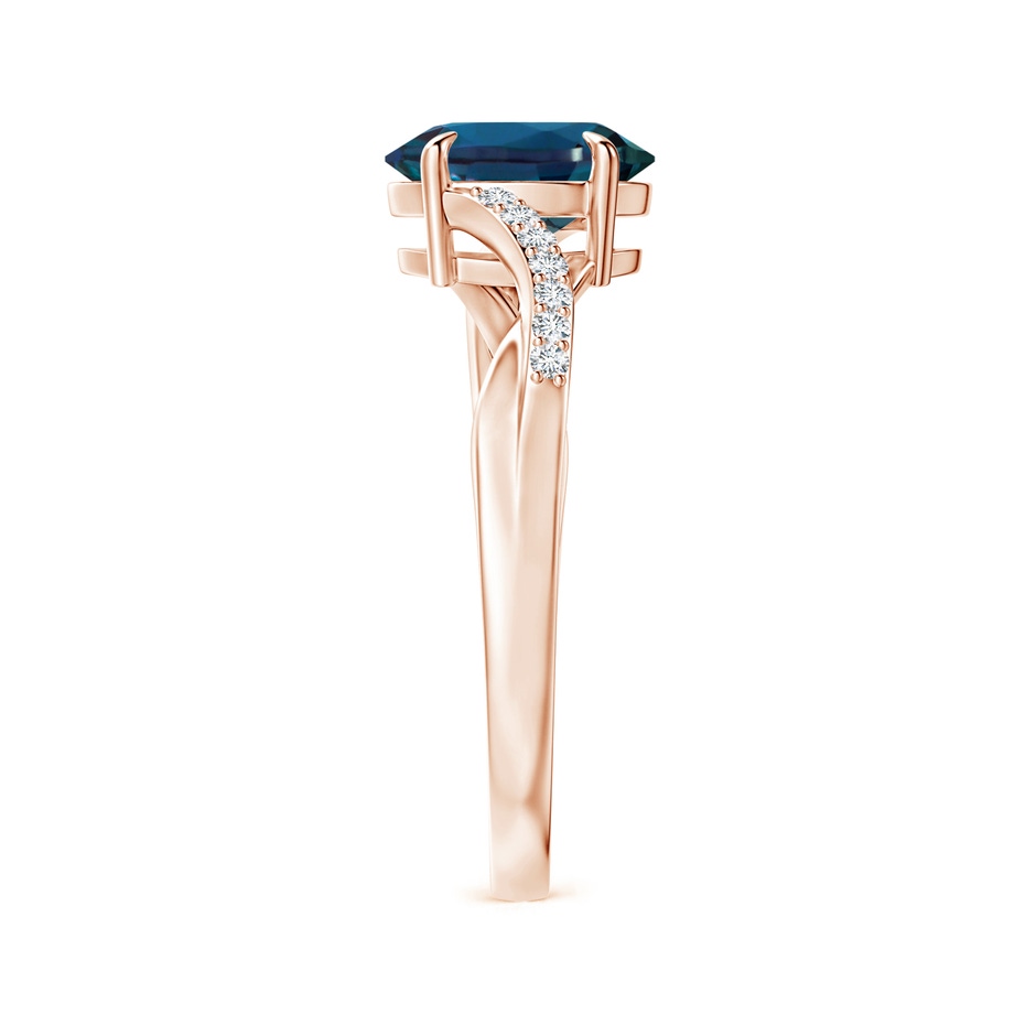 8x6mm Labgrown Oval Lab-Grown Alexandrite Split Shank Ring with Diamond Accents in Rose Gold side 299