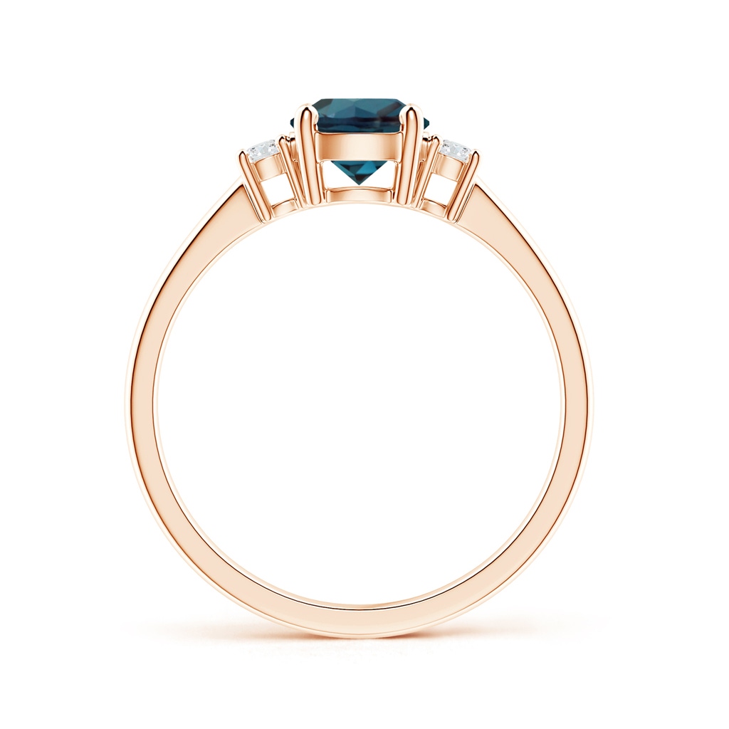 6mm Labgrown Prong-Set Round 3 Stone Lab-Grown Alexandrite and Diamond Ring in Rose Gold - side 199