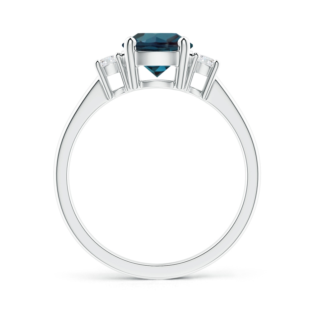 7mm Labgrown Prong-Set Round 3 Stone Lab-Grown Alexandrite and Diamond Ring in White Gold - side 199