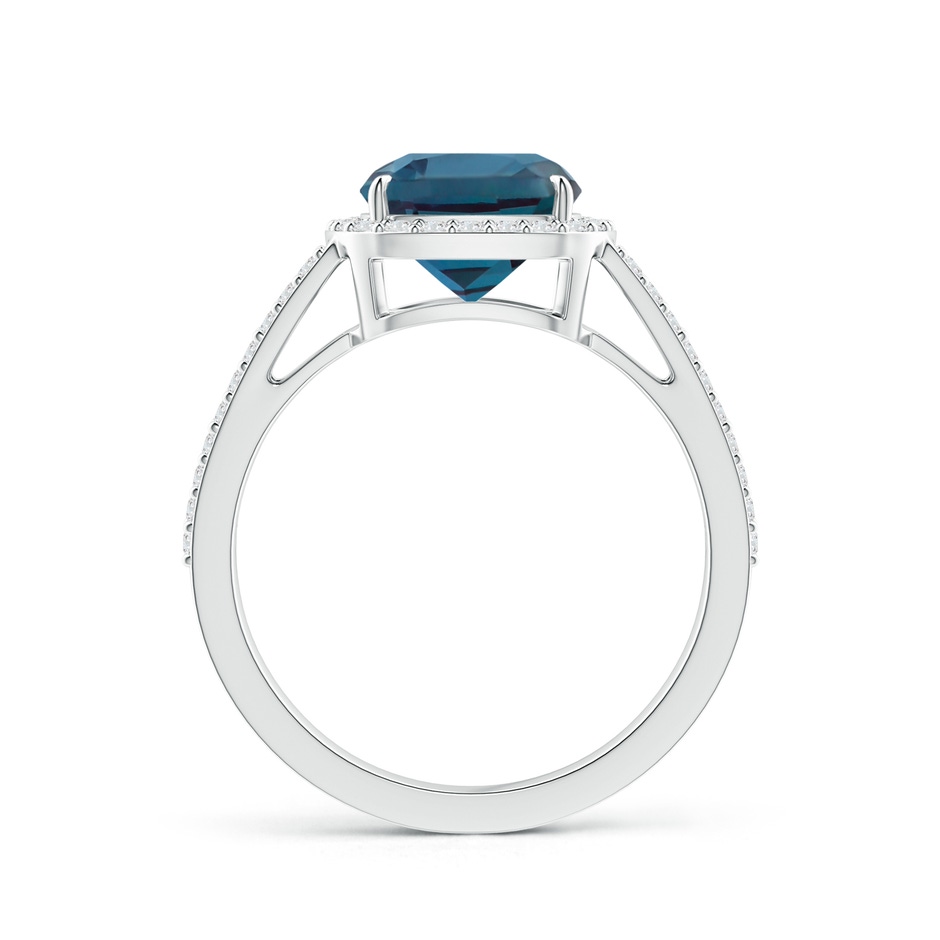 8mm Labgrown Cushion Lab-Grown Alexandrite Split Shank Ring with Diamond Halo in P950 Platinum side 199