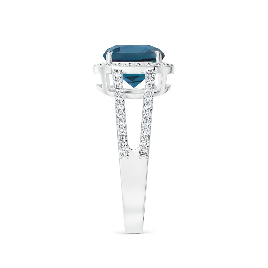 8mm Labgrown Cushion Lab-Grown Alexandrite Split Shank Ring with Diamond Halo in P950 Platinum side 299