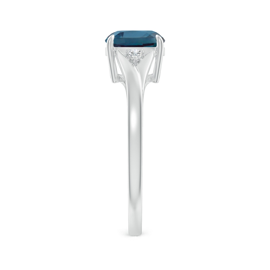 7mm Labgrown Split Shank Cushion Lab-Grown Alexandrite Solitaire Ring in 18K White Gold side 299