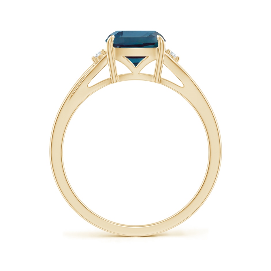7mm Labgrown Split Shank Cushion Lab-Grown Alexandrite Solitaire Ring in 18K Yellow Gold side 199