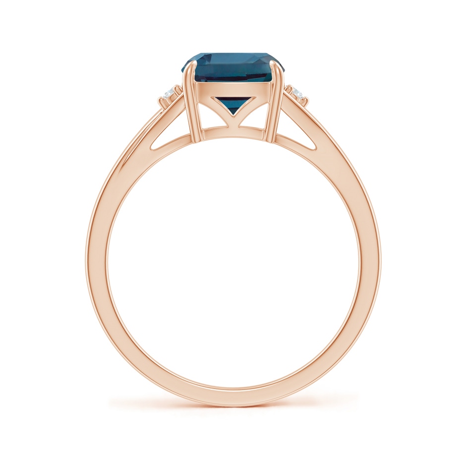 7mm Labgrown Split Shank Cushion Lab-Grown Alexandrite Solitaire Ring in Rose Gold side 199