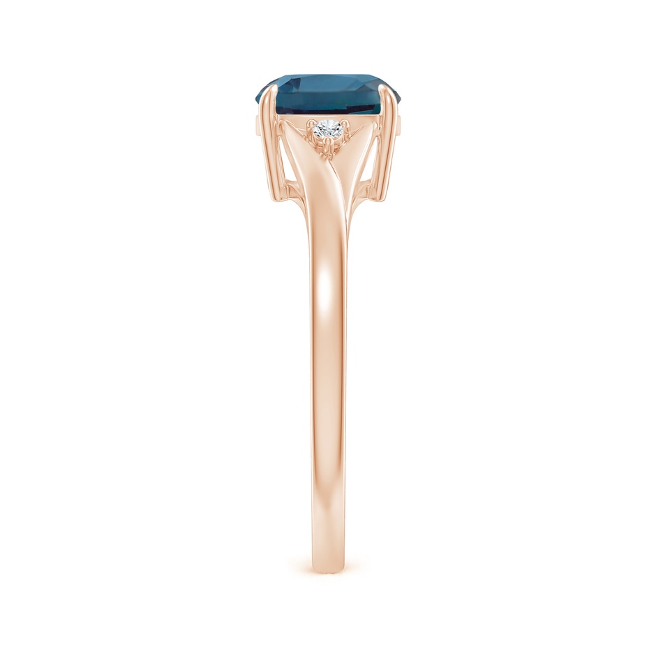 7mm Labgrown Split Shank Cushion Lab-Grown Alexandrite Solitaire Ring in Rose Gold side 299