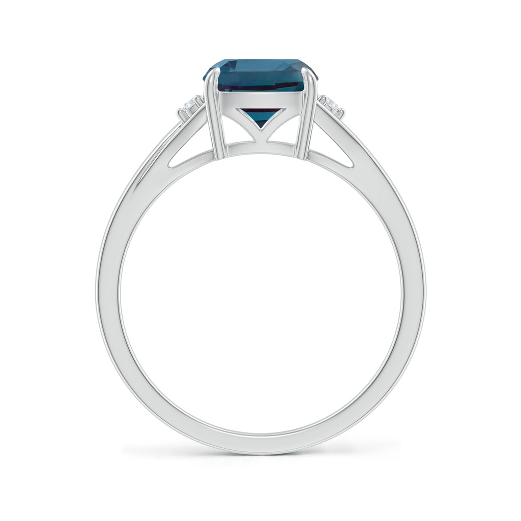 7mm Labgrown Split Shank Cushion Lab-Grown Alexandrite Solitaire Ring in White Gold - side 199