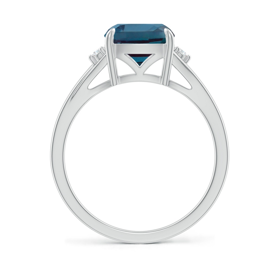 8mm Labgrown Split Shank Cushion Lab-Grown Alexandrite Solitaire Ring in 18K White Gold side 199