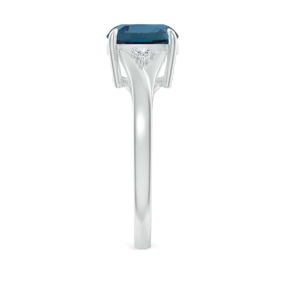 8mm Labgrown Split Shank Cushion Lab-Grown Alexandrite Solitaire Ring in 18K White Gold side 299