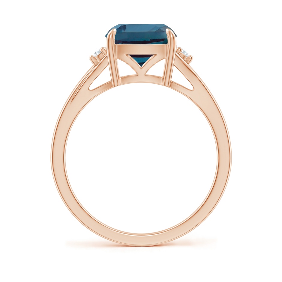 8mm Labgrown Split Shank Cushion Lab-Grown Alexandrite Solitaire Ring in Rose Gold side 199