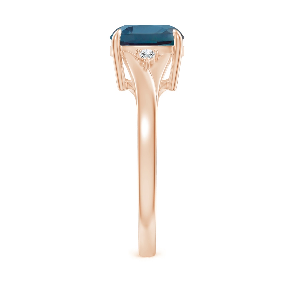 8mm Labgrown Split Shank Cushion Lab-Grown Alexandrite Solitaire Ring in Rose Gold side 299