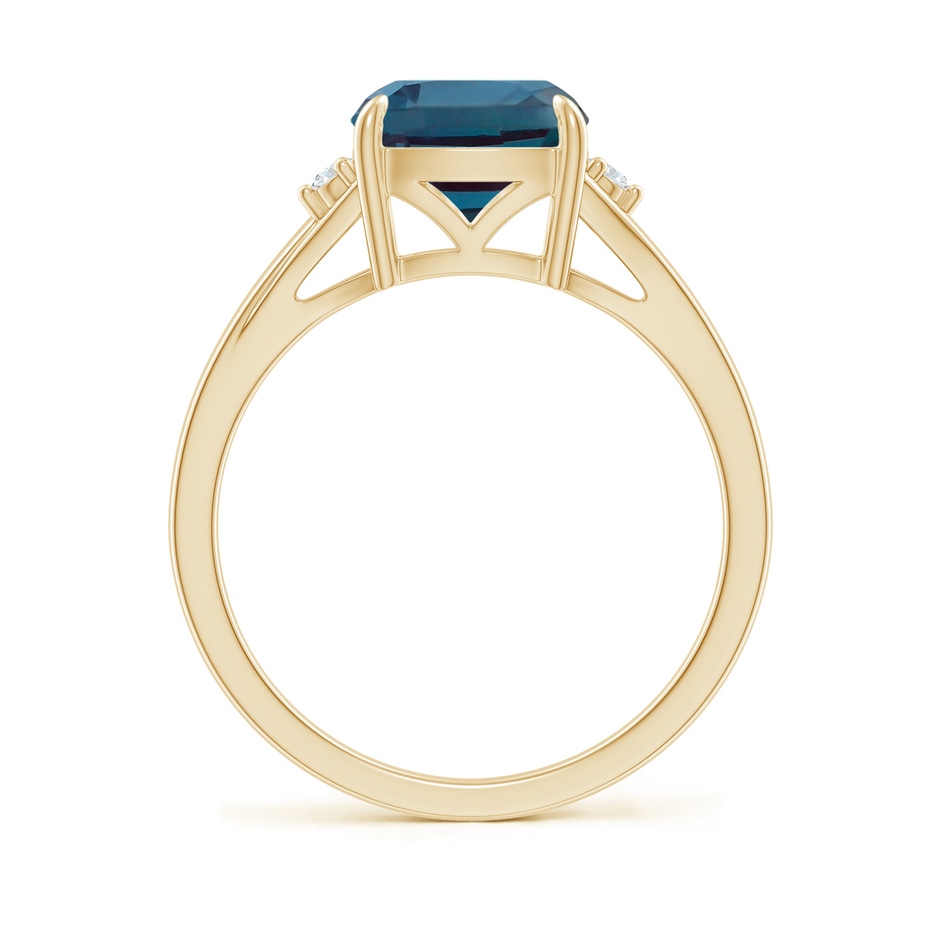8mm Labgrown Split Shank Cushion Lab-Grown Alexandrite Solitaire Ring in Yellow Gold side 199