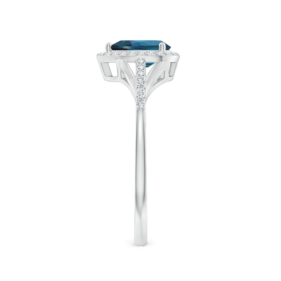 7x5mm Labgrown Pear-Shaped Lab-Grown Alexandrite Ring with Diamond Halo in White Gold side 299