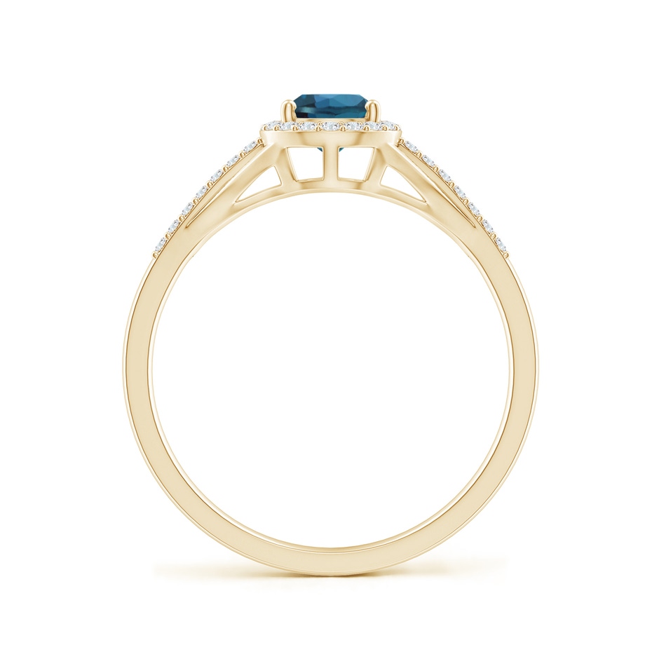 7x5mm Labgrown Pear-Shaped Lab-Grown Alexandrite Ring with Diamond Halo in Yellow Gold side 199