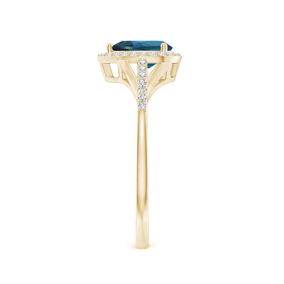 7x5mm Labgrown Pear-Shaped Lab-Grown Alexandrite Ring with Diamond Halo in Yellow Gold side 299