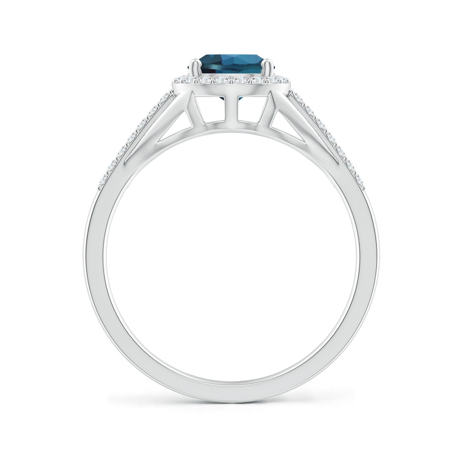 8x6mm Labgrown Pear-Shaped Lab-Grown Alexandrite Ring with Diamond Halo in 18K White Gold side 199