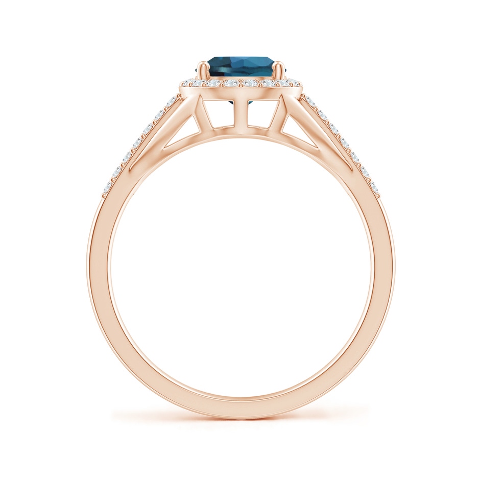8x6mm Labgrown Pear-Shaped Lab-Grown Alexandrite Ring with Diamond Halo in Rose Gold side 199