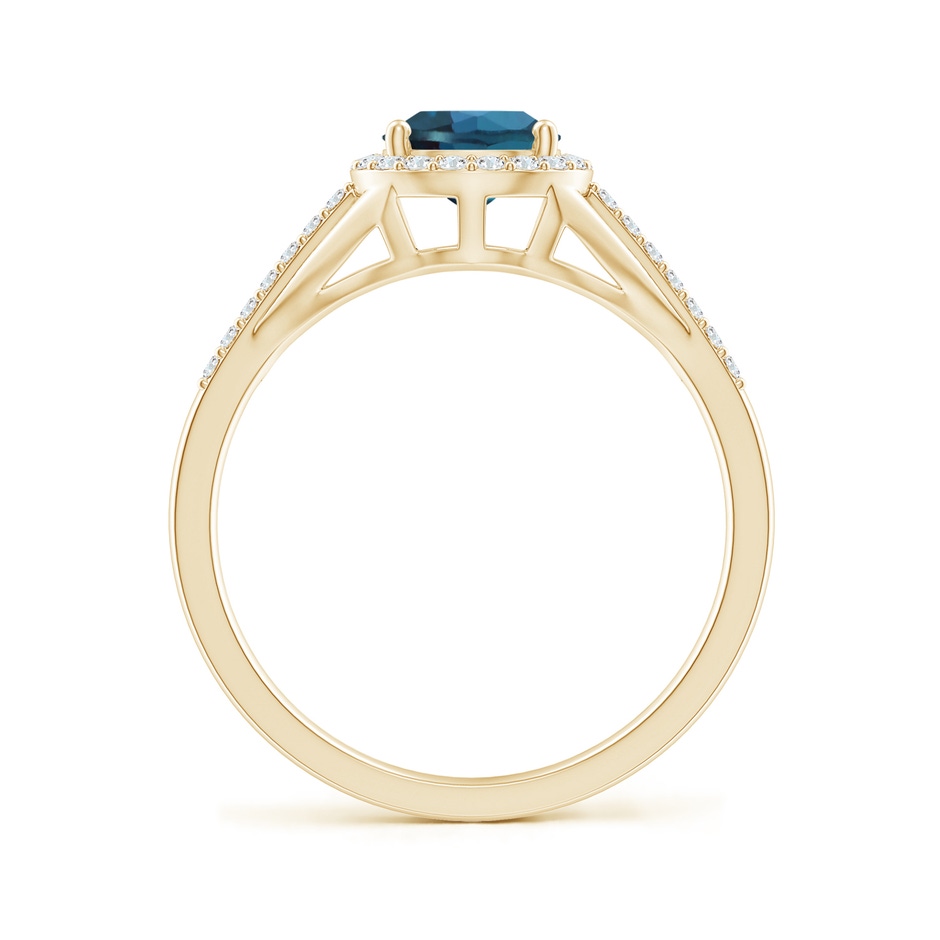 8x6mm Labgrown Pear-Shaped Lab-Grown Alexandrite Ring with Diamond Halo in Yellow Gold side 199