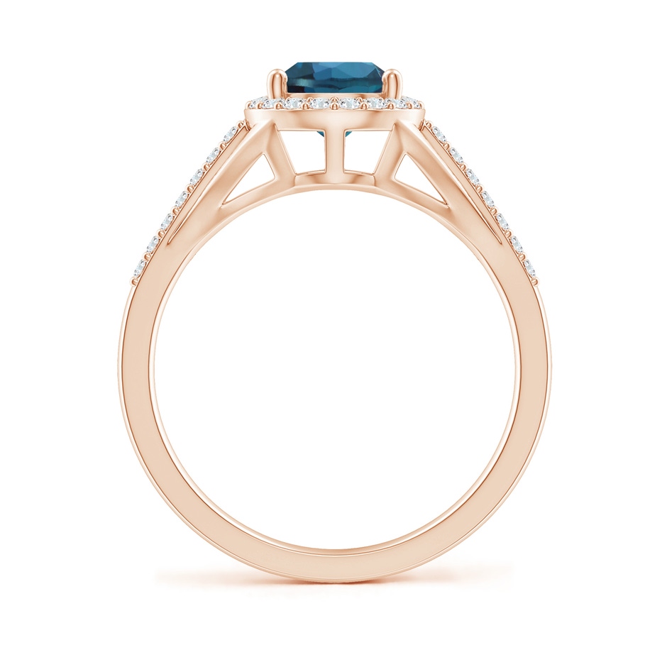 9x6mm Labgrown Pear-Shaped Lab-Grown Alexandrite Ring with Diamond Halo in Rose Gold side 199