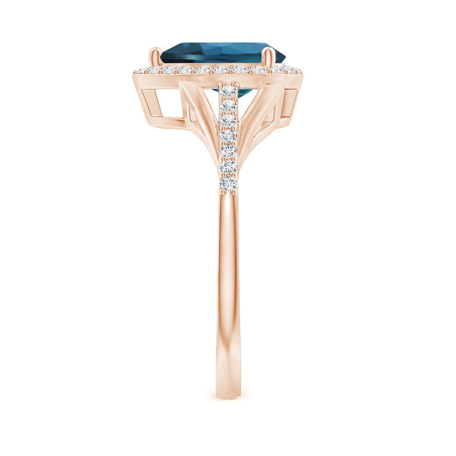 9x6mm Labgrown Pear-Shaped Lab-Grown Alexandrite Ring with Diamond Halo in Rose Gold side 299
