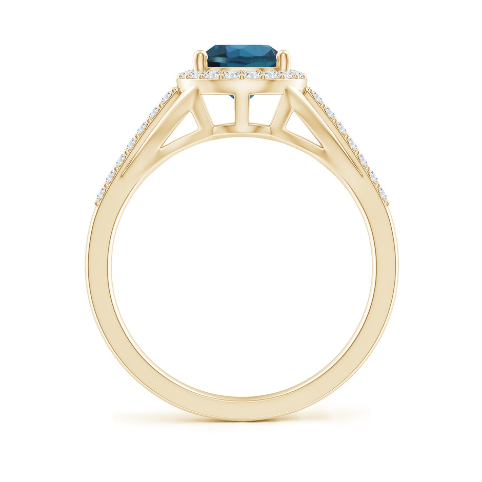 9x6mm Labgrown Pear-Shaped Lab-Grown Alexandrite Ring with Diamond Halo in Yellow Gold side 199