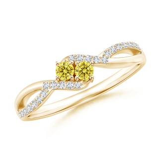 Round Fancy Intense, VS Lab Grown Yellow Diamond