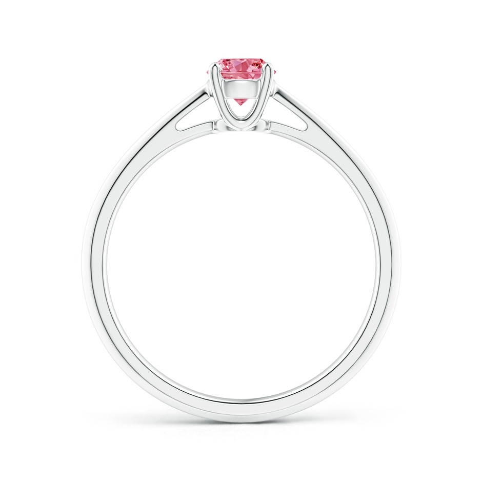 4.4mm Labgrown Knife-Edged Classic Round Lab-Grown Fancy Intense Pink Diamond Solitaire Ring in White Gold side 199