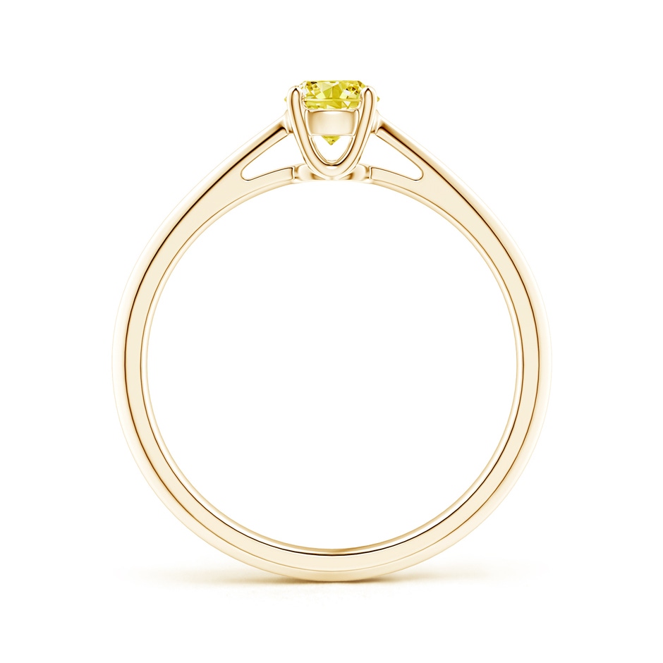 4.4mm Labgrown Knife-Edged Classic Round Lab-Grown Fancy Intense Yellow Diamond Solitaire Ring in 18K Yellow Gold side 199