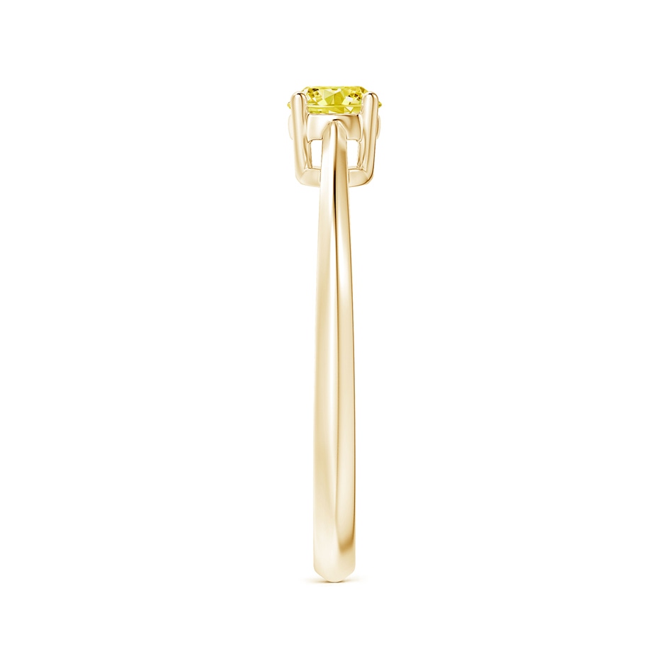 4.4mm Labgrown Knife-Edged Classic Round Lab-Grown Fancy Intense Yellow Diamond Solitaire Ring in 18K Yellow Gold side 299