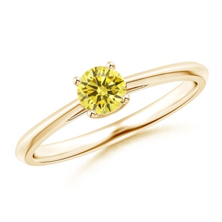 Round Fancy Intense, VS Lab Grown Yellow Diamond