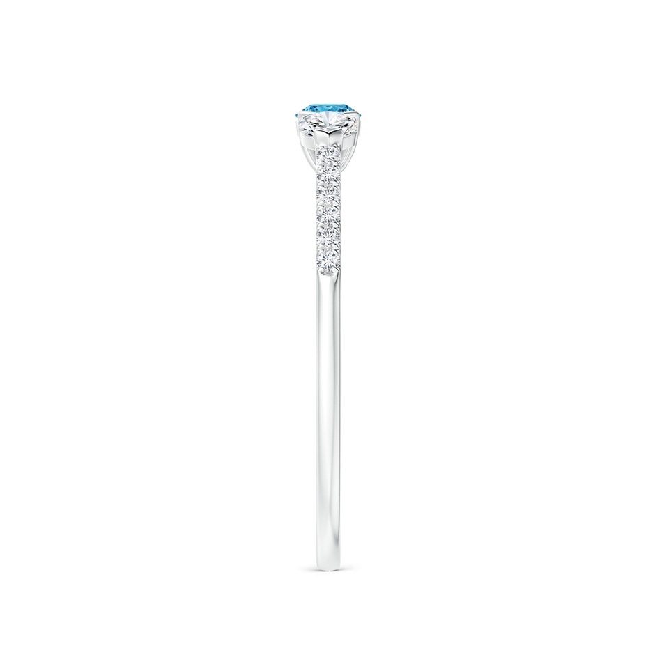 3mm Labgrown Unique Prong-Set Lab-Grown Fancy Intense Blue Diamond Three Stone Engagement Ring in White Gold side 299