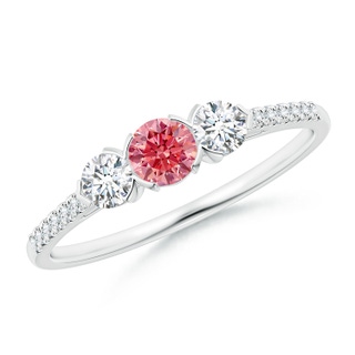 Round Fancy Intense, VS Lab Grown Pink Diamond