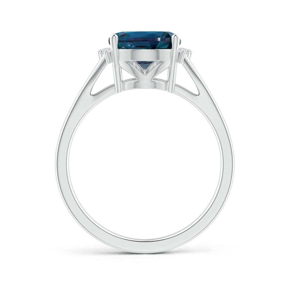 10x8mm Labgrown Oval Lab-Grown Alexandrite Split Shank Ring with Diamond Collar in White Gold side 199