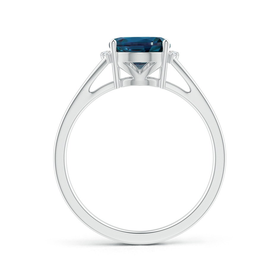 9x7mm Labgrown Oval Lab-Grown Alexandrite Split Shank Ring with Diamond Collar in 10K White Gold side 199