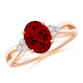 Oval Lab-Grown Lab Grown Ruby