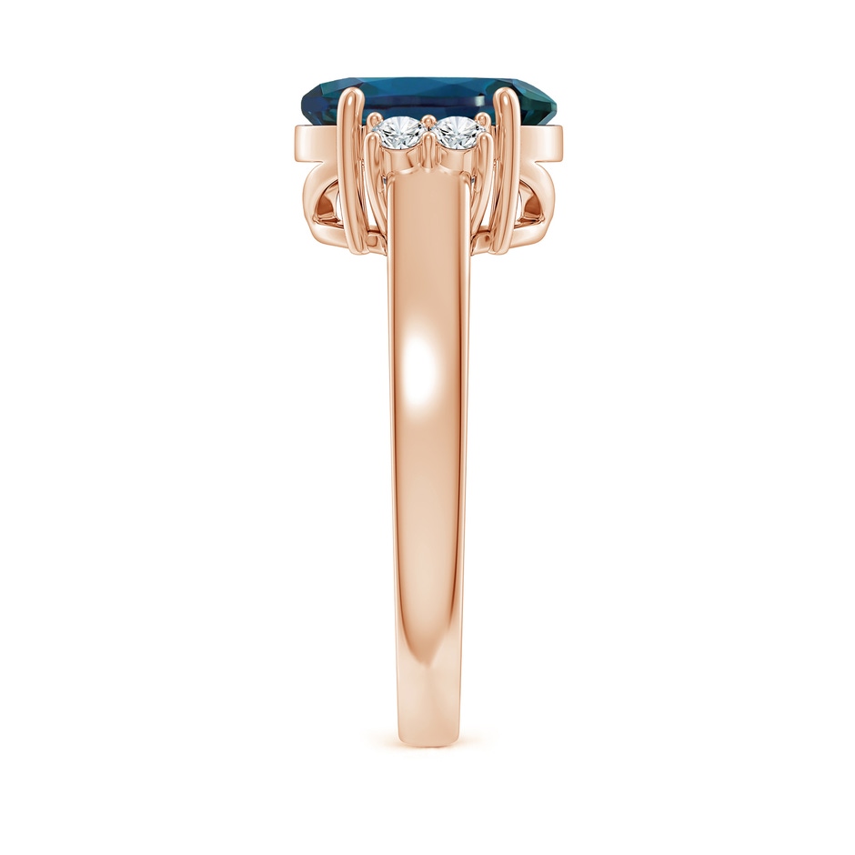 10x8mm Labgrown Oval-Shaped Lab-Grown Alexandrite Solitaire Ring with Diamond Accents in 18K Rose Gold side 299