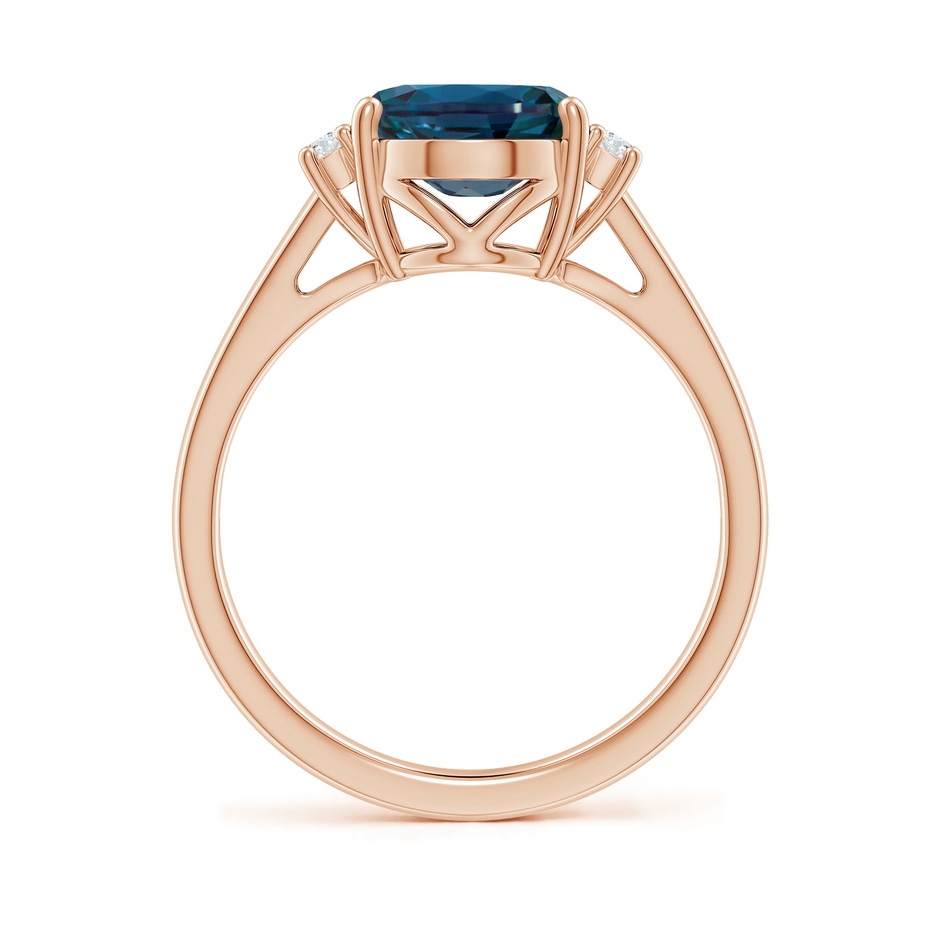 10x8mm Labgrown Oval-Shaped Lab-Grown Alexandrite Solitaire Ring with Diamond Accents in Rose Gold side 199