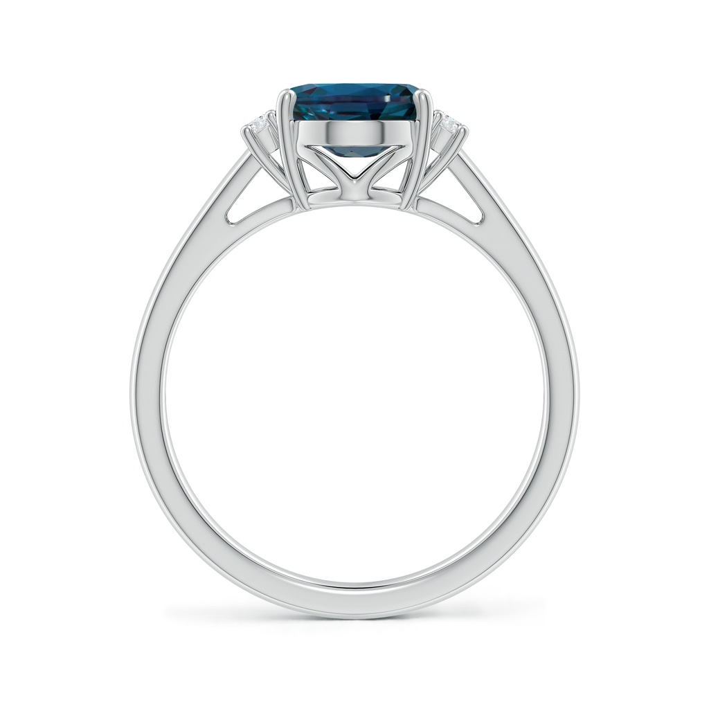 9x7mm Labgrown Oval-Shaped Lab-Grown Alexandrite Solitaire Ring with Diamond Accents in White Gold - side 199